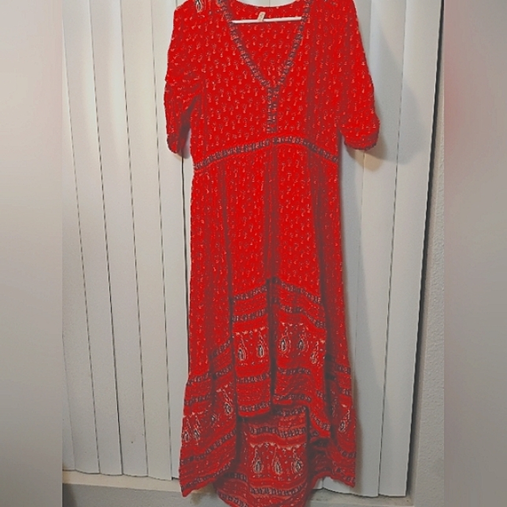 Spell Red Bohemian Dress Size 6 - Picture 5 of 11